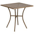 Oia Commercial Grade Square Patio Table | Outdoor Steel Square Patio Table