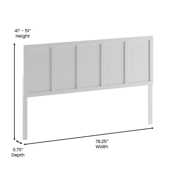 White,King |#| Contemporary Twin Size Two Panel Wooden Headboard Only in Dark Brown