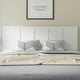 White,King |#| Contemporary Twin Size Two Panel Wooden Headboard Only in Dark Brown