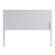 White,Queen |#| Contemporary King Size Four Panel Wooden Headboard Only in White