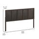 Dark Brown,King |#| Contemporary Full Size Herring Bone Wooden Headboard Only in Gray Wash