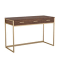  Walnut Top/Polished Brass Frame