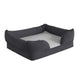 Small |#| Orthopedic 25inch x 20inch Memory Foam Dog Bed - Removable, Washable Cover-Gray