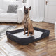 Large |#| Orthopedic 44inch x 34inch Memory Foam Dog Bed - Removable, Washable Cover-Gray