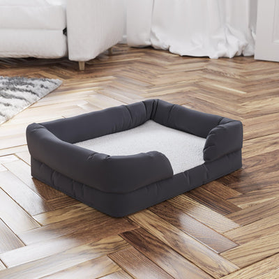Orthopedic Comfy Memory Foam Joint Relief Bolster Dog Bed - Removable & Washable Cover, Non-Slip Bottom - View 2