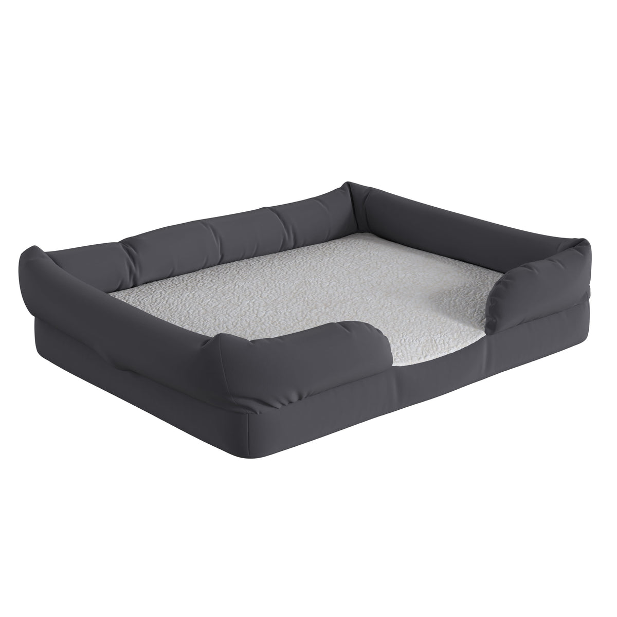 Medium |#| Orthopedic 36inch x 28inch Memory Foam Dog Bed - Removable, Washable Cover-Gray