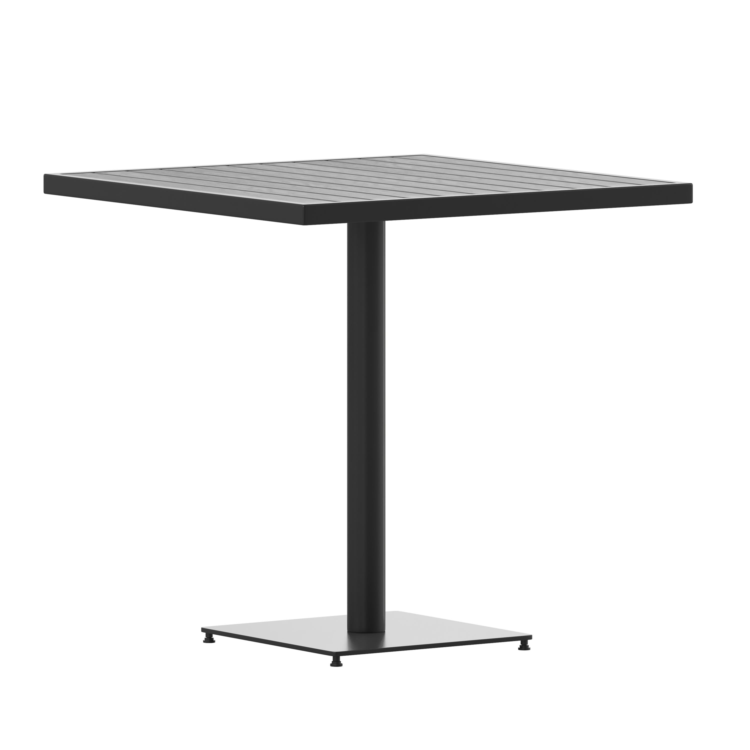 テーブル・チェア・ハンモック yanMINIMAL WORKS EGO TABLE Charcoal Outdoor Faux Teak Table XU-DG-HW1045- – BizChair