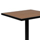 Teak |#| Outdoor Faux Teak Dining Table with Poly Slats - Square Patio Table