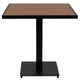 Teak |#| Outdoor Faux Teak Dining Table with Poly Slats - Square Patio Table