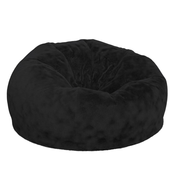 Thermocol Balls Fluffy Black Bean Bag Thermocol Balls Chair
