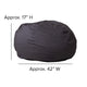 Gray |#| Oversized Solid Gray Refillable Bean Bag Chair for All Ages