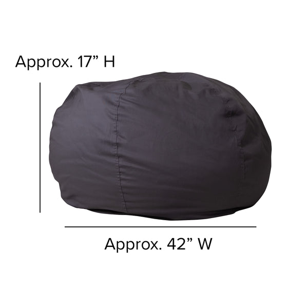 Gray |#| Oversized Solid Gray Refillable Bean Bag Chair for All Ages