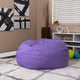 Purple |#| Oversized Solid Purple Refillable Bean Bag Chair for All Ages