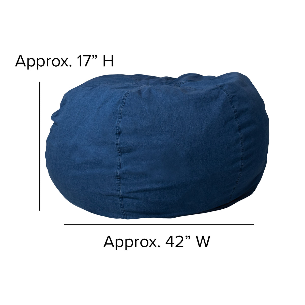 Denim |#| Oversized Denim Refillable Bean Bag Chair for All Ages