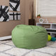 Green |#| Oversized Solid Green Refillable Bean Bag Chair for All Ages