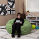 Green |#| Oversized Solid Green Refillable Bean Bag Chair for All Ages