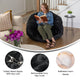 Black Furry |#| Oversized Black Furry Refillable Bean Bag Chair for All Ages