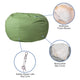 Green |#| Oversized Solid Green Refillable Bean Bag Chair for All Ages