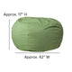 Green |#| Oversized Solid Green Refillable Bean Bag Chair for All Ages