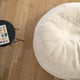 Natural Sherpa |#| Large Faux Sherpa Refillable Bean Bag Chair for Kids and Teens - Natural