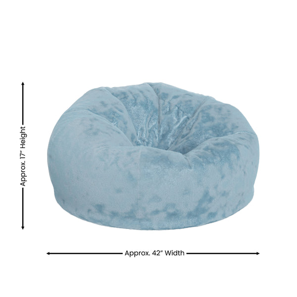 Teal Furry |#| Oversized Teal Furry Refillable Bean Bag Chair for All Ages