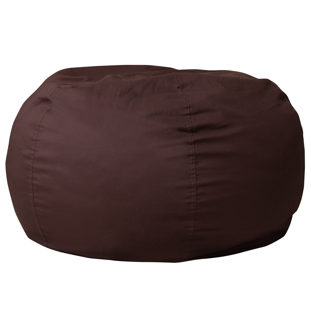 Brown |#| Oversized Solid Brown Refillable Bean Bag Chair for All Ages