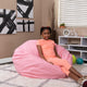 Light Pink Dot |#| Oversized Light Pink Dot Refillable Bean Bag Chair for All Ages