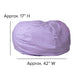 Lavender Dot |#| Oversized Lavender Dot Refillable Bean Bag Chair for All Ages