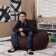 Brown |#| Oversized Solid Brown Refillable Bean Bag Chair for All Ages