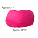 Hot Pink |#| Oversized Solid Hot Pink Refillable Bean Bag Chair for All Ages