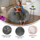 Gray Furry |#| Oversized Gray Furry Refillable Bean Bag Chair for All Ages