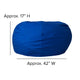 Royal Blue |#| Oversized Solid Royal Blue Refillable Bean Bag Chair for All Ages