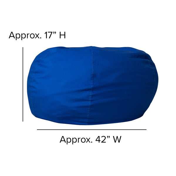 Royal Blue |#| Oversized Solid Royal Blue Refillable Bean Bag Chair for All Ages