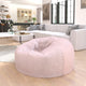 Blush Furry |#| Oversized Blush Furry Refillable Bean Bag Chair for All Ages