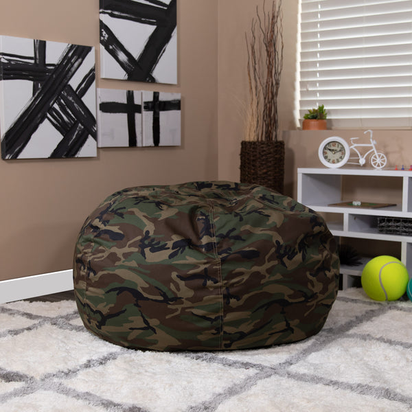 Camouflage |#| Oversized Camouflage Refillable Bean Bag Chair for All Ages