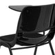 Black Padded Ergonomic Shell Chair with Right Handed Flip-Up Tablet Arm