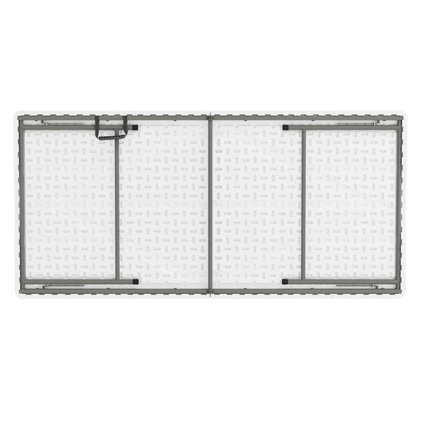Granite White |#| Indoor/Outdoor Granite White Kids Bi-Fold Plastic Folding Table - 30x60
