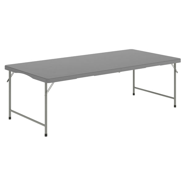 Granite Gray |#| Indoor/Outdoor Granite Gray Kids Bi-Fold Plastic Folding Table - 30x60
