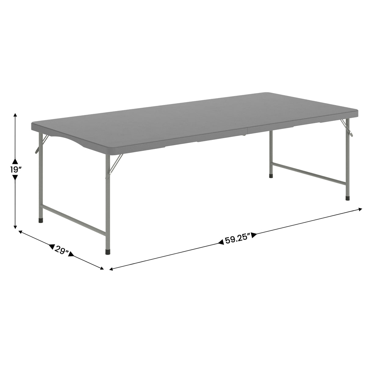 Granite Gray |#| Indoor/Outdoor Granite Gray Kids Bi-Fold Plastic Folding Table - 30x60