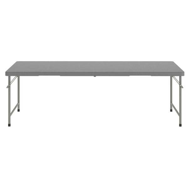 Granite Gray |#| Indoor/Outdoor Granite Gray Kids Bi-Fold Plastic Folding Table - 30x60