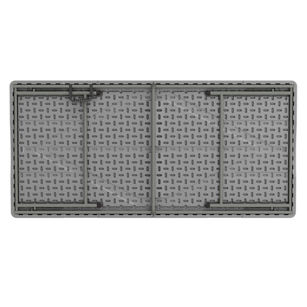Granite Gray |#| Indoor/Outdoor Granite Gray Kids Bi-Fold Plastic Folding Table - 30x60