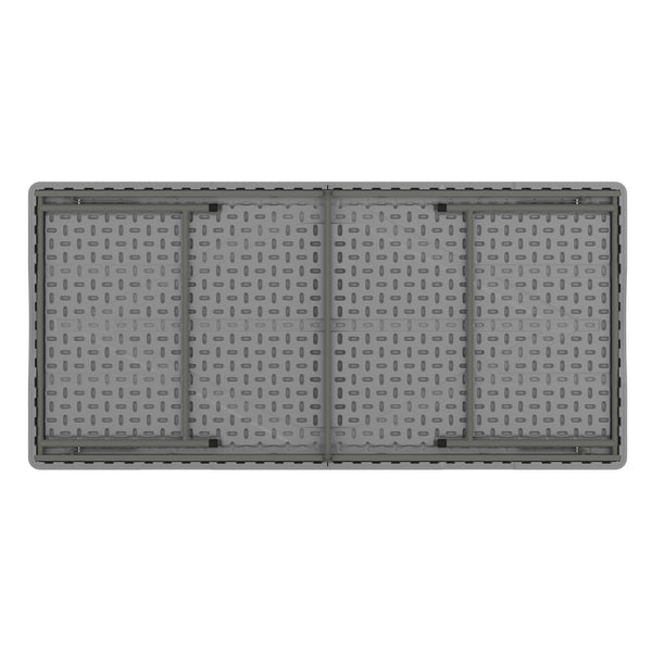 Granite Gray |#| Indoor/Outdoor Granite Gray Kids Bi-Fold Plastic Folding Table - 30x60