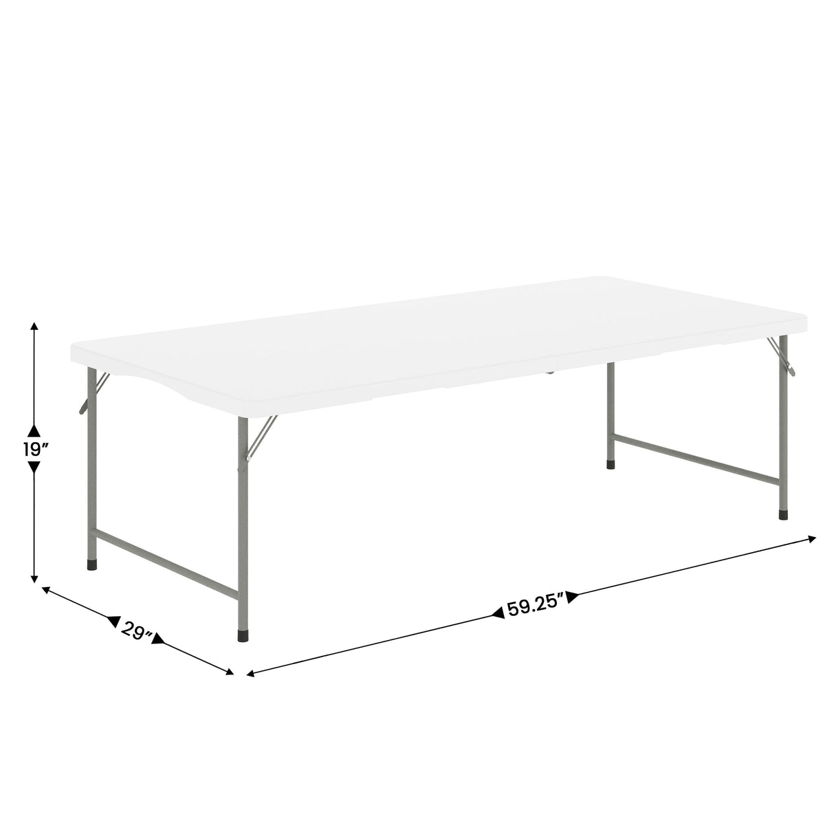 Granite White |#| Indoor/Outdoor Granite White Kids Bi-Fold Plastic Folding Table - 30x60