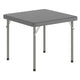 Granite Gray |#| Indoor/Outdoor Granite Gray Kids Bi-Fold Plastic Folding Table - 24x24