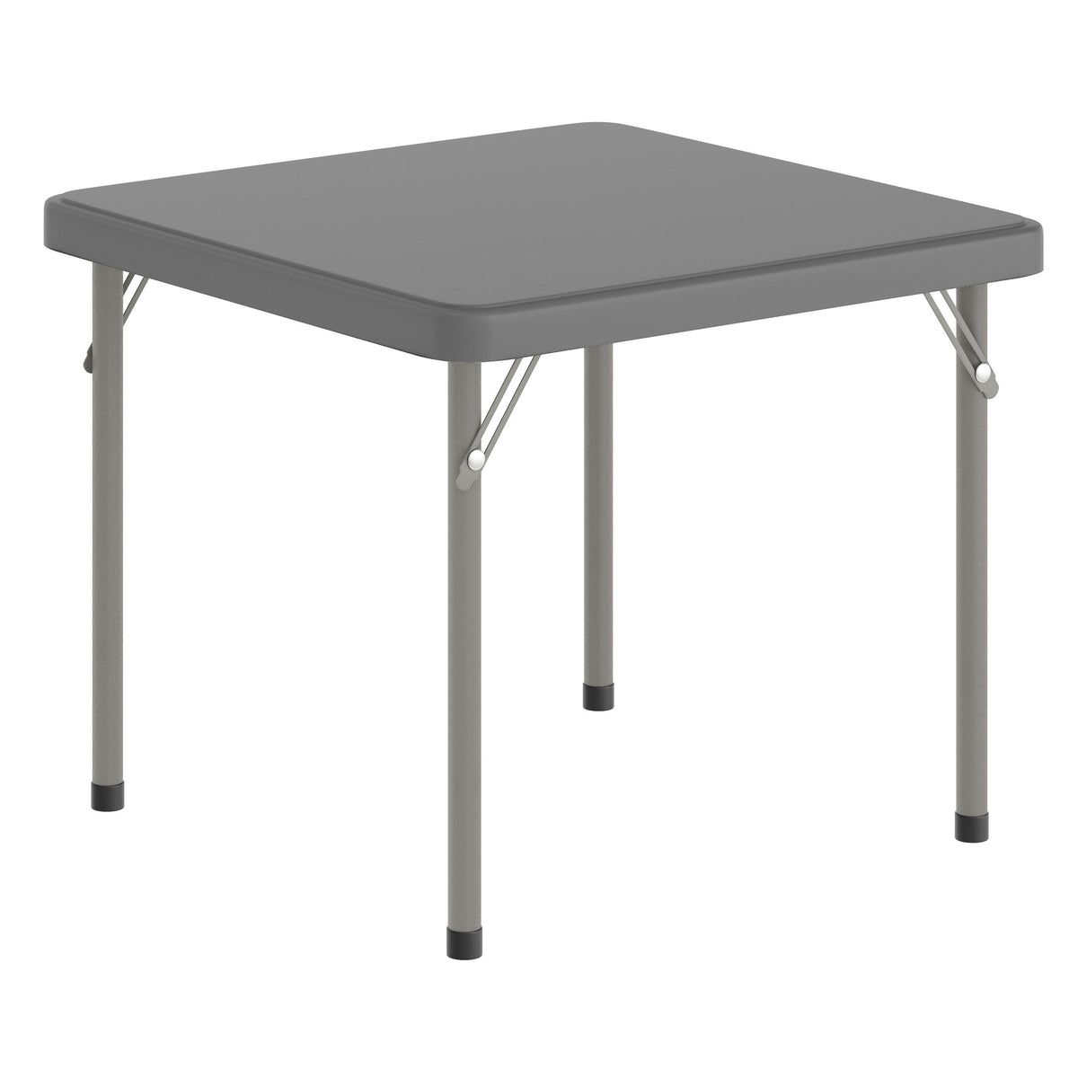 Granite Gray |#| Indoor/Outdoor Granite Gray Kids Bi-Fold Plastic Folding Table - 24x24