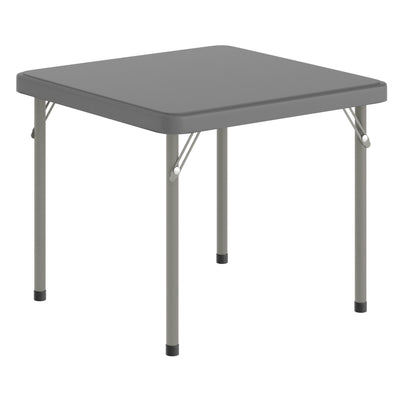 Indoor/Outdoor Kids Bi-Fold Plastic Folding Table - 24x24 - View 1