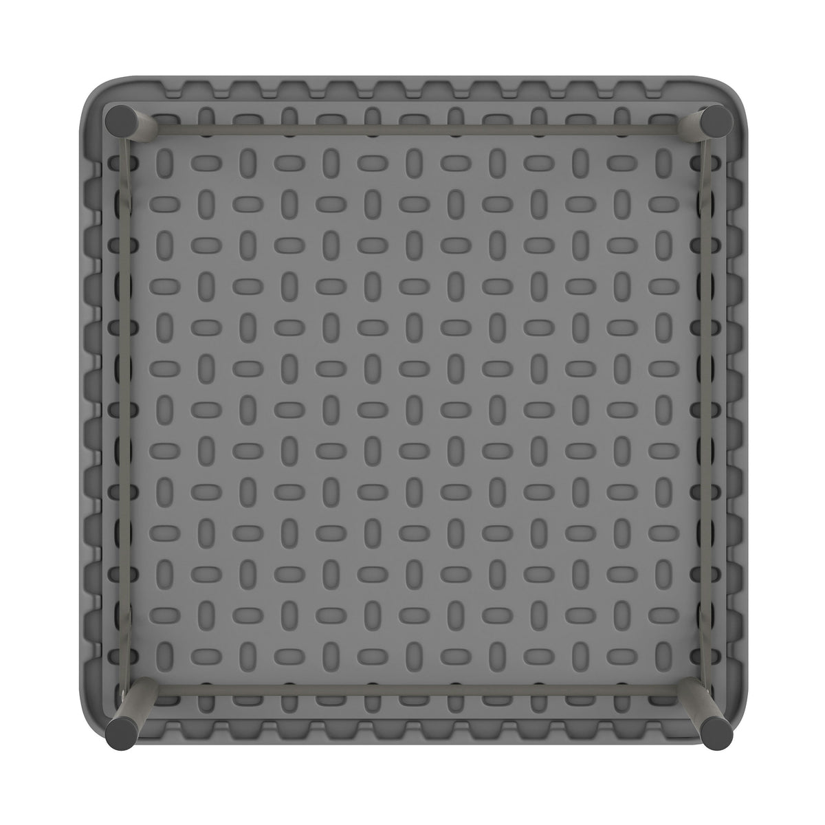 Granite Gray |#| Indoor/Outdoor Granite Gray Kids Bi-Fold Plastic Folding Table - 24x24