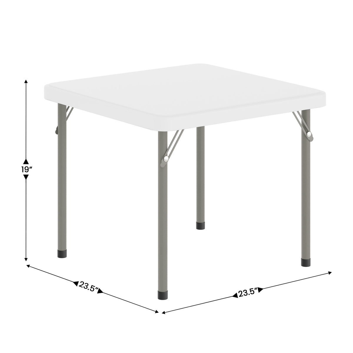 Granite White |#| Indoor/Outdoor Granite White Kids Bi-Fold Plastic Folding Table - 24x24