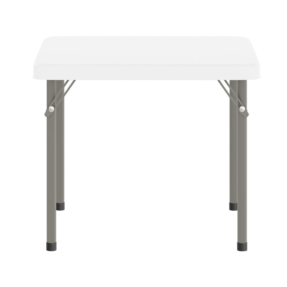 Granite White |#| Indoor/Outdoor Granite White Kids Bi-Fold Plastic Folding Table - 24x24