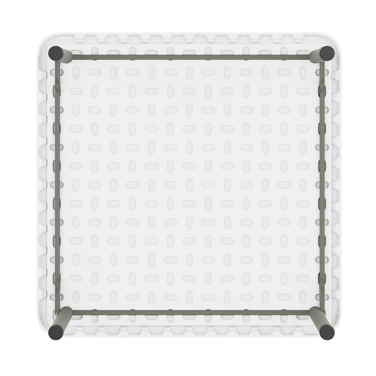 Granite White |#| Indoor/Outdoor Granite White Kids Bi-Fold Plastic Folding Table - 24x24